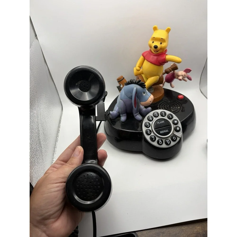 Vintage Disney Winnie Pooh Animated Talking Telephone Eeyore Piglet‎